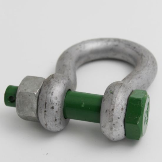 Billede af Green Pin Shackle,  WLL 0.75 Mt - Safety pin and nut, Type:G-4163, 9 mm bow, 10 mm pin, US FED. SPEC. RR-C-271 type IVA, Class3 GardeA FOS 6:1 NORM: E
